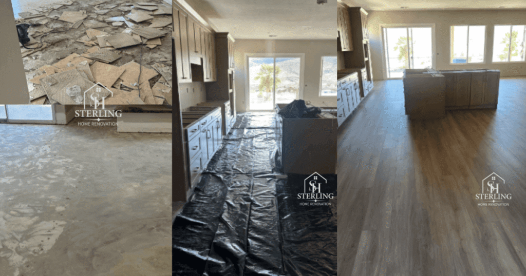 floor demolition, preparation , installation